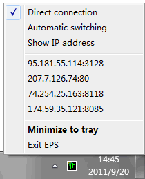 Elite Proxy Switcher System Tray