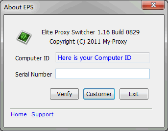 Elite Proxy Switcher About Dialog